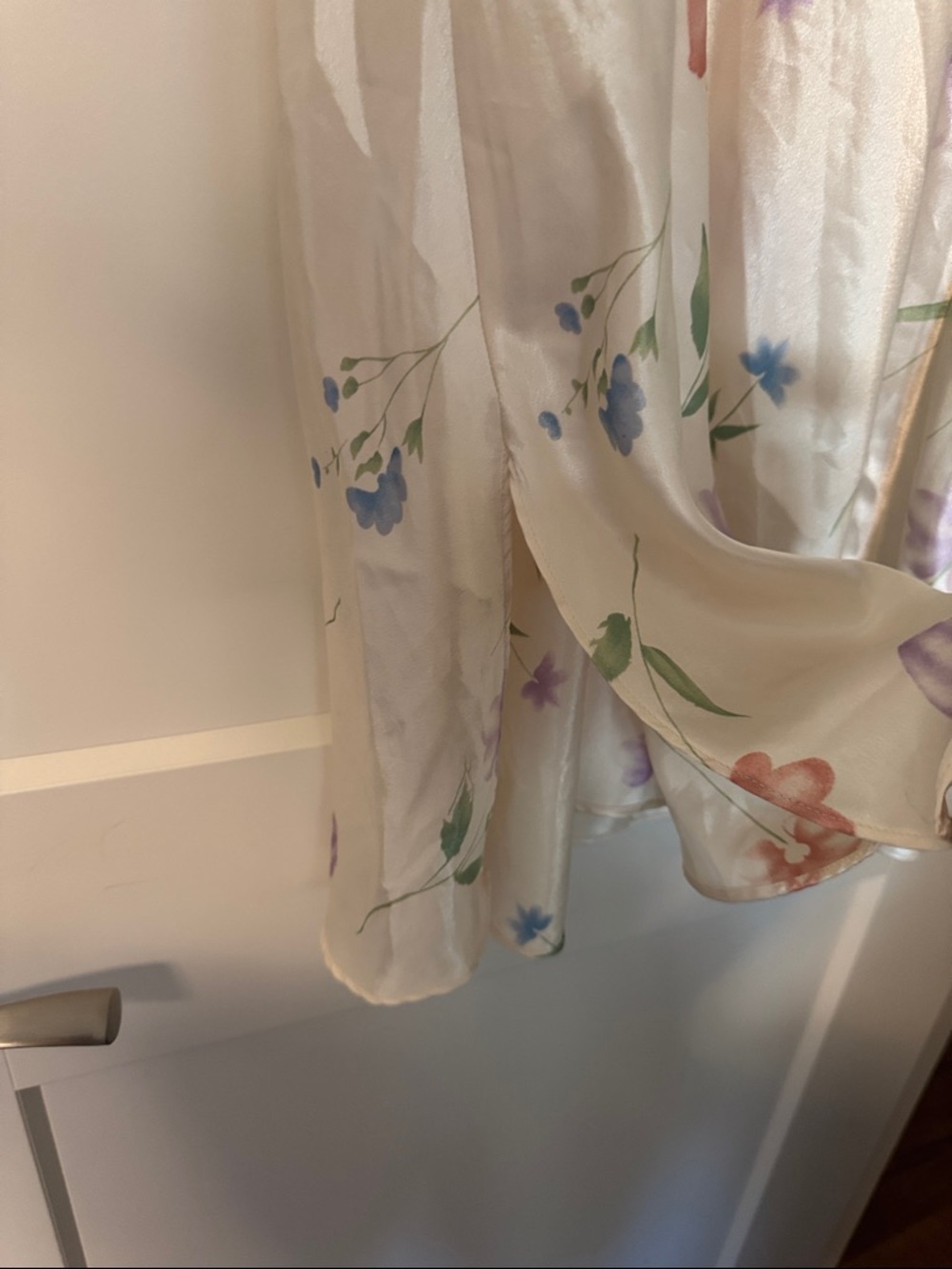 Floral Slip Dress - Ivory with Pastel Florals - Picture 8 of 8